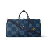 Louis Vuitton Keepall Bandoulière 50 Damier Heritage Blue 50Cm N40861