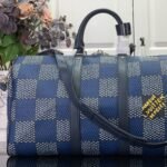 Louis Vuitton Keepall Bandoulière 50 Damier Heritage Blue 50Cm N40861 - Image 3