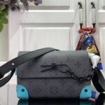 [Super Vip 1:1] Louis Vuitton Steamer Wearable Wallet Monogram Eclipse Reverse Turquoise 18Cm M11496 - Image 2