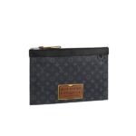 Louis Vuitton Discovery Pochette Clutch Monogram Eclipse Black 26Cm
