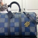 Louis Vuitton Keepall Bandoulière 50 Damier Heritage Blue 50Cm N40861 - Image 4