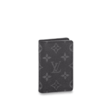 Louis Vuitton Pocket Organizer Monogram Eclipse Canvas Black 11Cm M61696