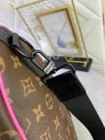Louis Vuitton Keepall Bandoulière 50 Brown And Pink Macassar Canvas - Image 6