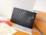 Louis Vuitton Pochette Damier Canvas Black 27Cm - Image 8