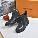 Louis Vuitton Lv Beaubourg Ankle Boots Calf Leather Black 1A8949 - Image 2