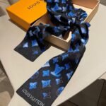Louis Vuitton Bandeau Flight Mode Silk Dark Blue - Image 4