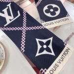 Louis Vuitton Lv Croisillon Bandeau Silk Black 120Cm - Image 6