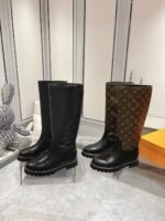 Louis Vuitton Territory Flat High Boot Black 1Add2X - Image 4