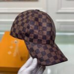 Louis Vuitton Damier Azur Coated Canvas Cap Brown - Image 4