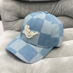 Louis Vuitton Damier Denim 3D Baseball Cap Denim Blue M7534M - Image 3