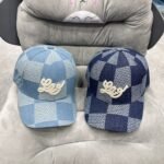 Louis Vuitton Damier Denim 3D Baseball Cap Denim Blue M7534M - Image 5