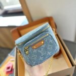 Louis Vuitton Mini Bumbag Monogram Canvas Sky Blue 17Cm M83353 - Image 3