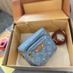 Louis Vuitton Mini Bumbag Monogram Canvas Sky Blue 17Cm M83353 - Image 4