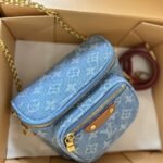 Louis Vuitton Mini Bumbag Monogram Canvas Sky Blue 17Cm M83353 - Image 5