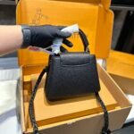 Louis Vuitton Capucines Mini Matte Black 21Cm - Image 3