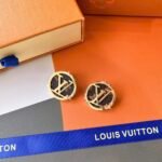 Louis Vuitton Compass Monogram Earrings Gold - Image 6