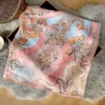 Louis Vuitton Vivienne 90 Speedy Square Silk Scarf Light Pink 90Cm M79155 - Image 2