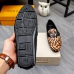 Louis Vuitton Loafer Polish Leather Leopard Pattern In Black - Image 9
