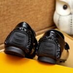 Louis Vuitton Loafer Alligator Polish Leather With Lv Logo In Black - Image 7