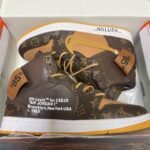 Louis Vuitton X Air Jordan 1 Off White Monogram Canvas Aq0818-158 - Image 4
