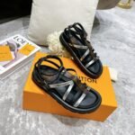 Louis Vuitton Pool Pillow Comfort Sandals Black And Silver - Image 2