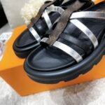 Louis Vuitton Pool Pillow Comfort Sandals Black And Silver - Image 6