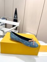 Louis Vuitton Nina Doll Shoes Denim Blue 1Ack91 - Image 6