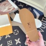 Louis Vuitton Cross Strap Flat Slides Blue - Image 7