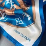 Louis Vuitton Straps Square Scarf Blue - Image 3