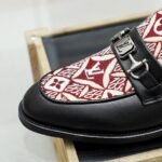 Louis Vuitton Souliers Club Loafers Monogram Since 1854 Red - Image 4