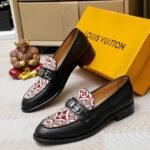 Louis Vuitton Souliers Club Loafers Monogram Since 1854 Red - Image 7