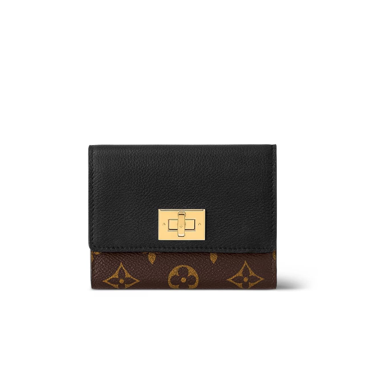 LVW-19 Louis Vuitton Victorine On My Side Wallet Monogram Black 12Cm M82640 - Image 1