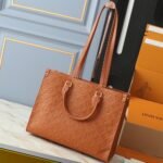 Louis Vuitton On The Go MM Monogram Empreinte Leather Cognac 35Cm M12775 - Image 5