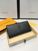 Louis Vuitton Lv Vertical Wallet Black 19Cm M81330 - Image 2