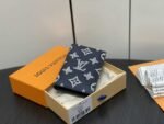 Louis Vuitton Pocket Organizer Monogram Calfskin Navy Blue 7Cm M83378 - Image 8