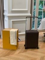 Louis Vuitton X Yayoi Kusama Horizon 55 Suitcase Grained Leather Black 55Cm - Image 10