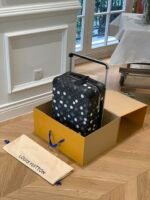 Louis Vuitton X Yayoi Kusama Horizon 55 Suitcase Grained Leather Black 55Cm - Image 4