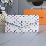 Louis Vuitton Sarah Wallet Monogram Multicolor White 19Cm - Image 2