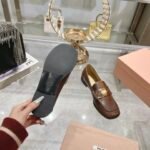 Miumiu Leather Loafers Brown - Image 9