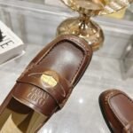 Miumiu Leather Loafers Brown - Image 8