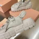 Miumiu Chunky Neoprene Sandals Chalk 5X418E 30K F0354 F 050 - Image 9