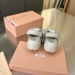Miumiu Chunky Neoprene Sandals Chalk 5X418E 30K F0354 F 050 - Image 8