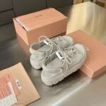 Miumiu Chunky Neoprene Sandals Chalk 5X418E 30K F0354 F 050 - Image 6