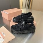 Miumiu Chunky Neoprene Sandals Black 5X418E 30K F0002 F 050 - Image 8