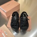 Miumiu Chunky Neoprene Sandals Black 5X418E 30K F0002 F 050 - Image 7