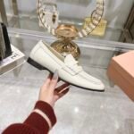 Miumiu Leather Loafers White - Image 4