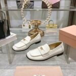 Miumiu Leather Loafers White - Image 2
