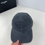 Prada Canvas Baseball Cap Baltic Blue 1Hc274 2C1S F0216 - Image 2