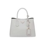 Prada Small Saffiano Leather Double Prada Bag White 34Cm 1Bg8872A4Af0G3Zvooo