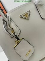 Prada Small Saffiano Leather Double Prada Bag White 34Cm 1Bg8872A4Af0G3Zvooo - Image 5